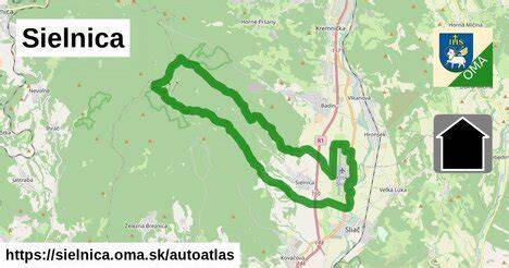 Mapa okolia Sielnica Zvolen a blízke zóny záznamov