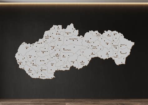 Mapa Slovenska s vyznačenými mestami, kde sú dostupné služby venčenia psov