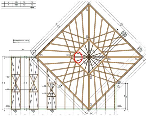 Vizualizácia konštrukcie koterca s vyznačením použitých materiálov