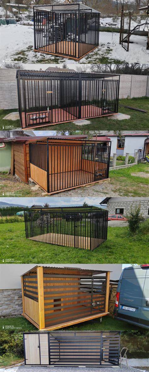 Ilustračná schéma montáže voliéry a koterca pre vlčiaka