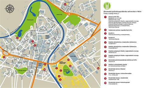 Mapa lokalít zariadení Charity Nitra a útulkov