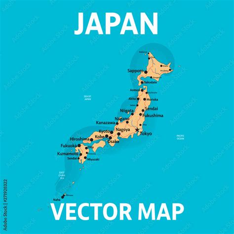 Mapa Japonska s vyznačenými miestami spojenými s Hačikom (Tokio, Odate)