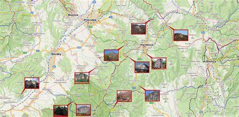 Mapa okolia Čierneho Balogu s hlavnými atrakciami