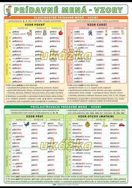 Infografika: Privlastňovacie prídavné mená - vzory a príklady