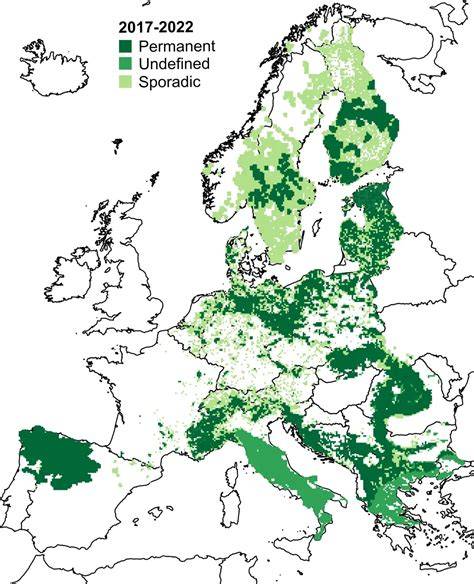 Ilustračná mapa rozšírenia vlkov a hybridov v Európe