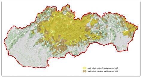 Mapa výskytu slovenského kopova na území Slovenska - historický vývoj