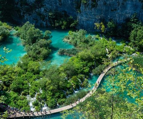 Detail vodopádu v Plitvických jazerách