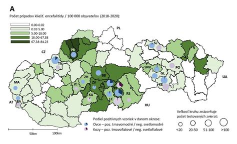 Mapa s výskytom dirofilariózy na Slovensku