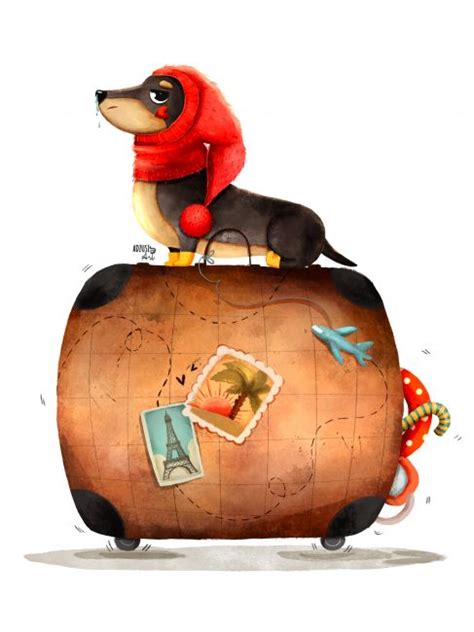 Ilustrácia jazvečíka na detských ponožkách