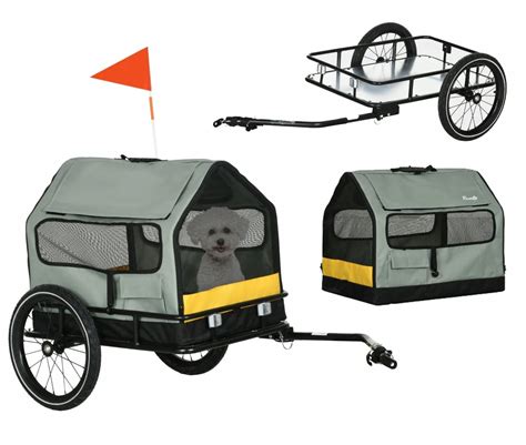 Rôzne typy košíkov a vozíkov na bicykel pre psov
