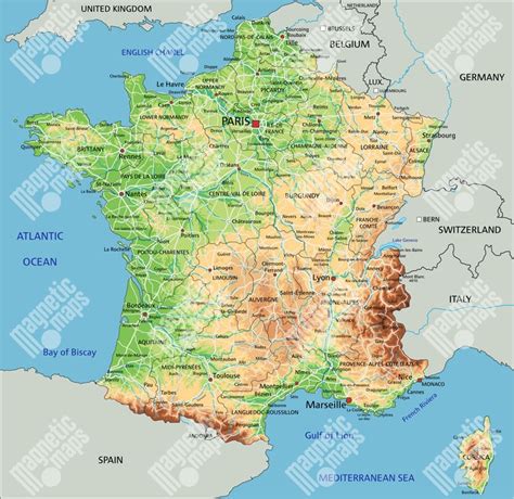 Mapa Francúzska s vyznačeným regiónom Pyrenejí
