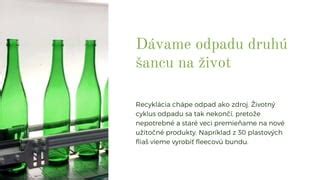 Recyklácia plastových fliaš na polyesterové vlákna