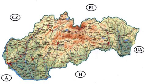 Mapa Slovenska s vyznačenými mestami, kde sa nachádzajú útulky