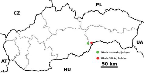 Mapa USA s vyznačením oblastí chovu austrálskych ovčiakov