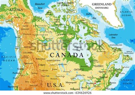 Mapa Kanady s vyznačeným Newfoundlandom a polostrovom Labrador