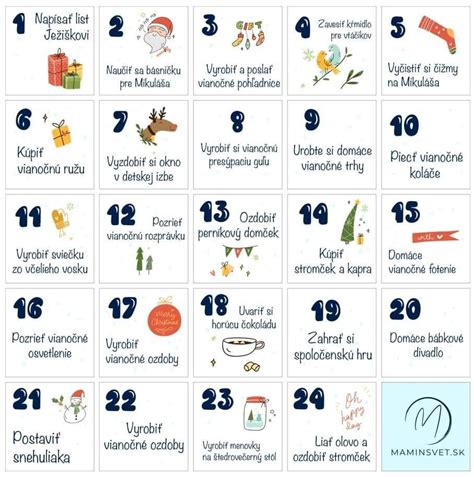 Príklad adventného kalendára pre psa