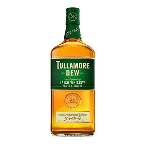 Írsky vlkodav na fľaši whiskey Tullamore D.E.W.