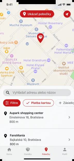 Mapa s označenými miestami adopcie zvierat