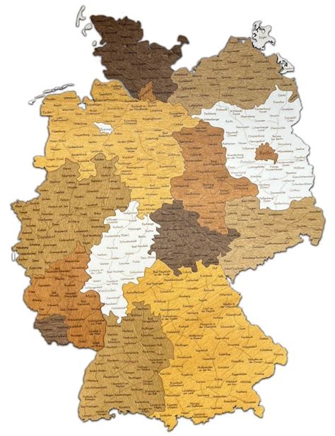 Mapa Nemecka s vyznačenými oblasťami chovu
