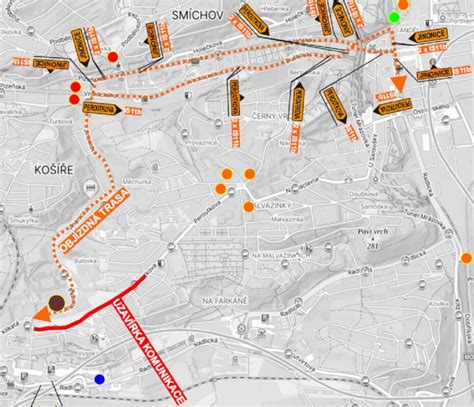 Mapa s odporúčanými bežeckými trasami v prírode