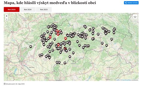 Mapa umiestnenia útulkov na Slovensku