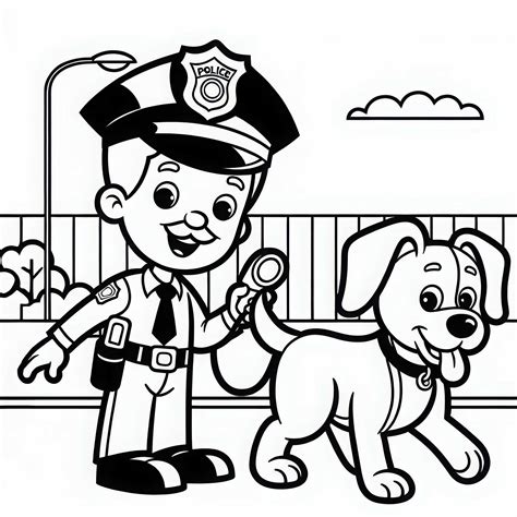 Policajt so psom na hliadke