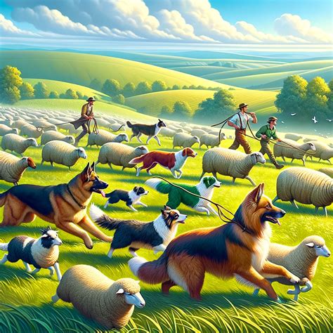 Ovčiarsky pes pri práci s ovcami