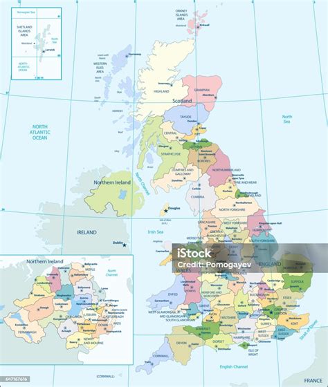 Mapa Velké Británie s vyznačenými oblastmi chovu teriérů