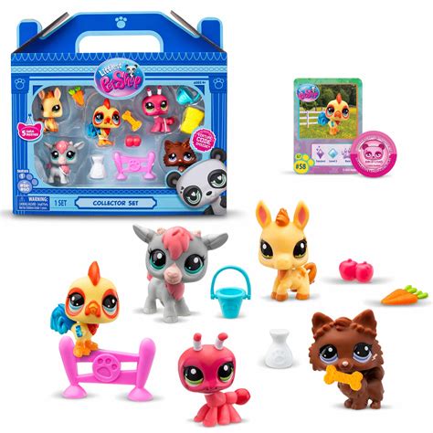 Štýlová fotografia hnedobielych figúrok Littlest Pet Shop