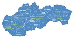 Mapa chránených území Slovenska