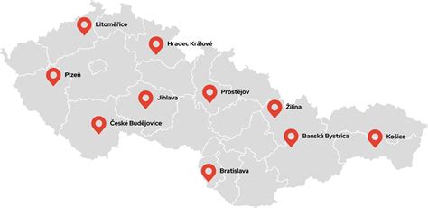 Mapa s vyznačenými ideálnymi miestami pre umiestnenie koterca