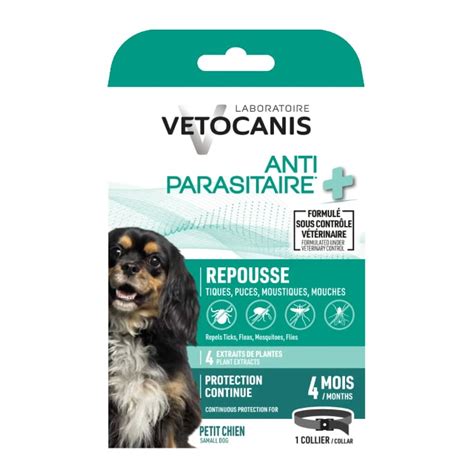 Ilustrácia psa s obojkom proti parazitom