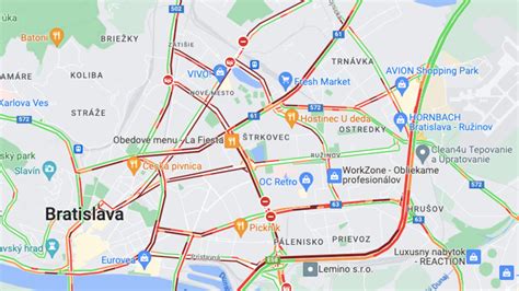 Mapa veterinárnych ambulancií v Bratislave s vyznačenou Petržalkou