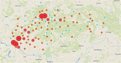 mapa: rizikové miesta pre kliešte v parku