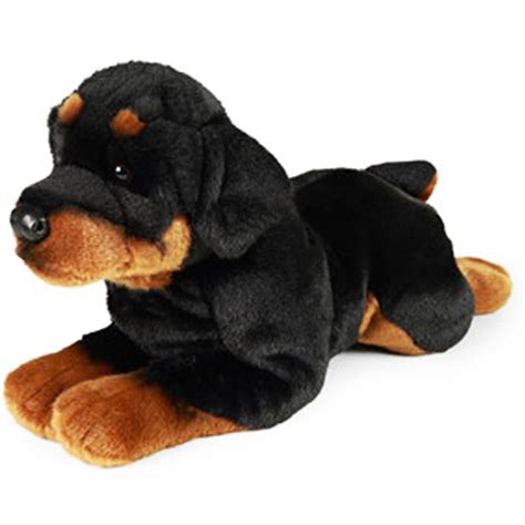 Plyšový rotvajler ležiaci