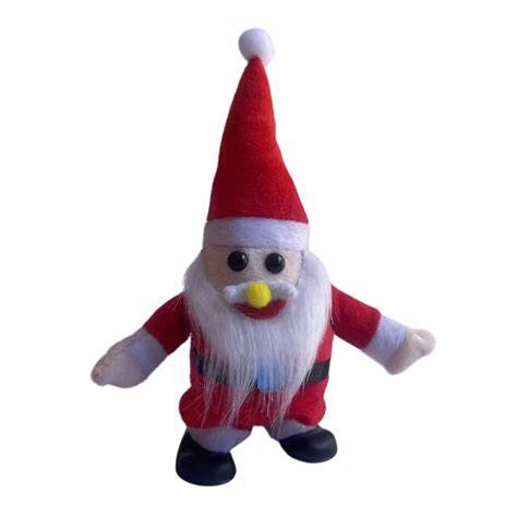 LED vianočný pes v Santa kostýme so zlatými saňami - krátky popisný obrázok ukazujúci dekoráciu na stromček