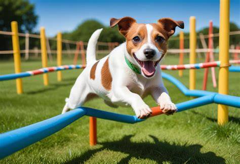 Obrázok: Jack Russell pri behu v agility parkúre