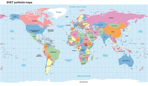 Mapa sveta: hlavné regióny značky COLLAR