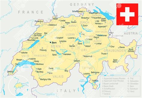 Mapa Švajčiarska s regiónom Bernu a znázornením pôvodu BS‑P