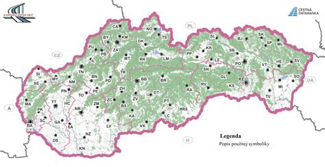 Mapa Slovenska ukazujúca povinné označovanie psov a miesto CRSZ