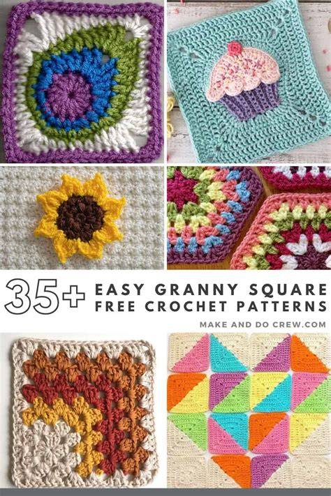 Obrázok: Granny square a jeho časti