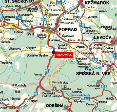 Mapa Nálepkova a okolia