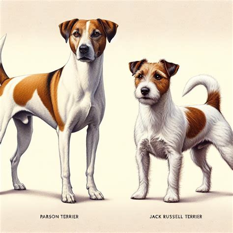 Schéma rozdelenia Jack Russell a Parson Russell teriérov