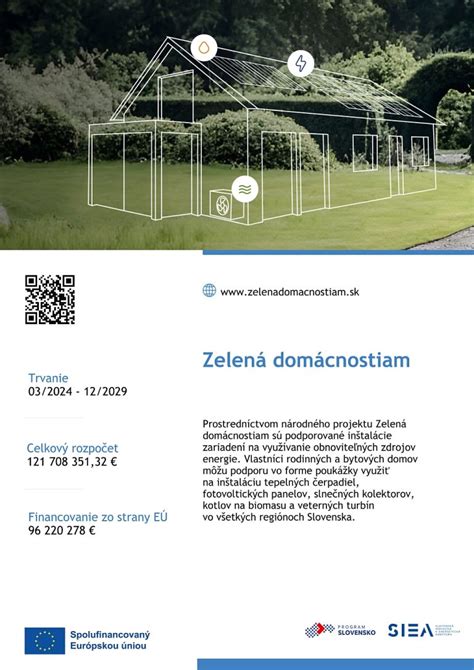 Infografika o projekte Zelená domácnostiam