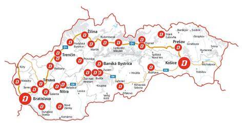 Mapa chovateľských staníc s nemeckými dogami v regióne