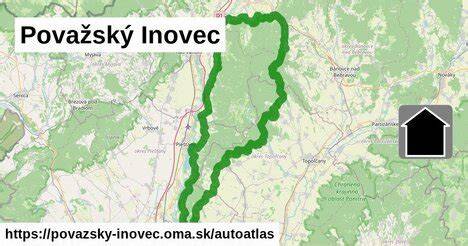 Bežná turistická mapa regiónu Považský Inovec a okolia