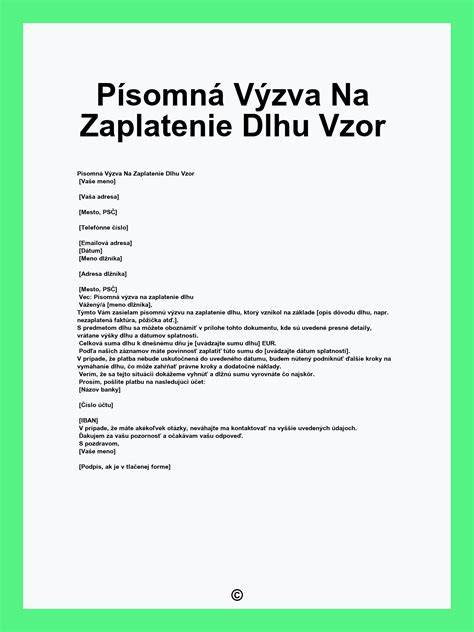 písomná výzva na odškodnenie - ilustrácia