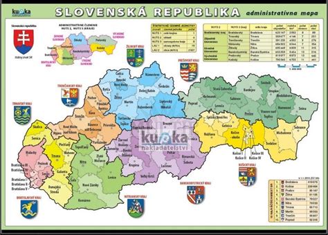 Mapa Slovenska s vyznačenými doručovacími zónami