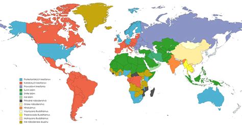 Mapa svetových plemien s farebnými variantmi srsti