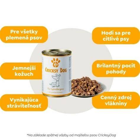 Infografika: CricksyDog - hypoalergénne krmivo pre psy rôznych veľkostí
